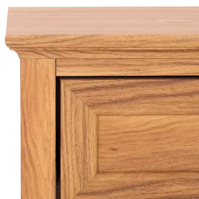 1-Drawer 1-Shelf Nightstand – Warm Wood Grain Finish, Timeless Elegance