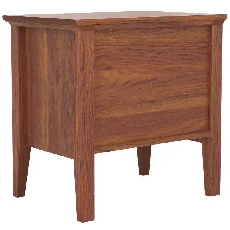 1-Drawer 1-Shelf Nightstand – Warm Wood Grain Finish, Timeless Elegance