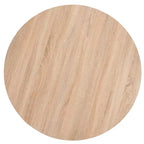Tavolo da pranzo bistrot Mid-Century Modern – Piano in legno naturale e base inclinata nera