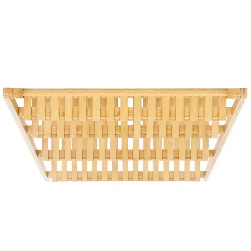 4-Tier Bamboo Ladder Bookshelf – Natural Finish, Open Back