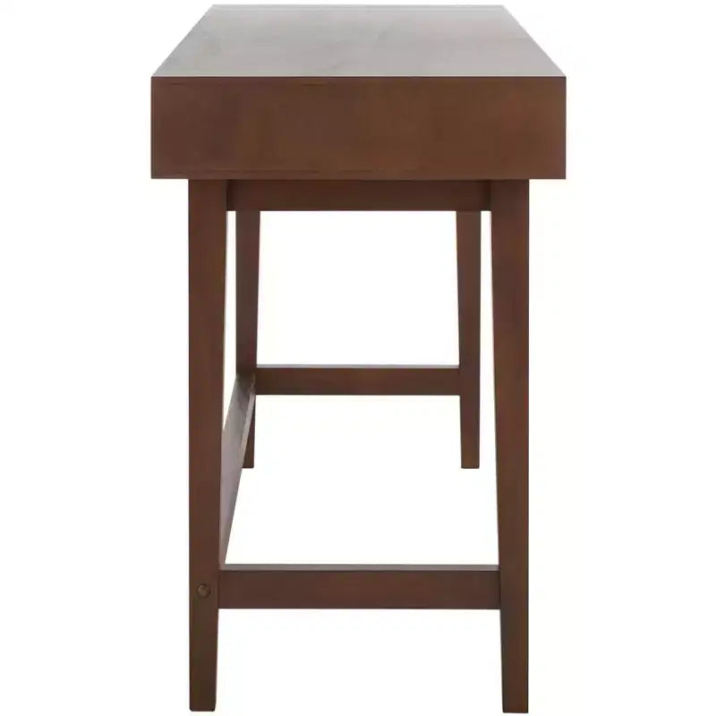 3-Drawer Wood Writing Desk – Brown Finish with Zinc Alloy Handles