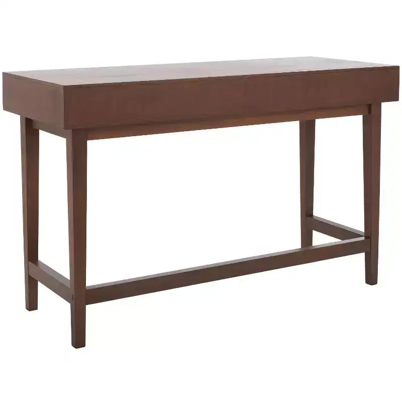 3-Drawer Wood Writing Desk – Brown Finish with Zinc Alloy Handles