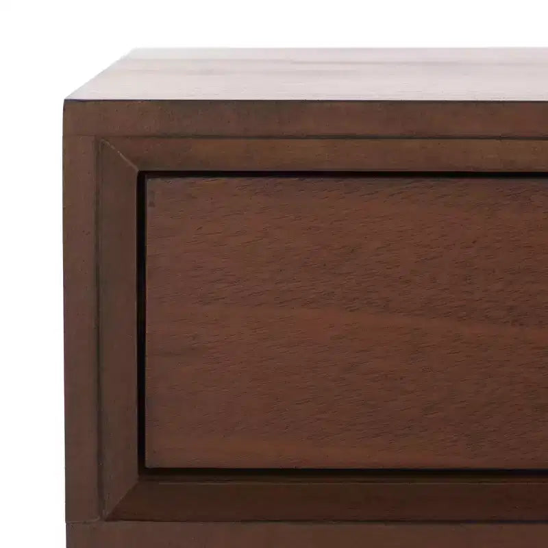3-Drawer Wood Writing Desk – Brown Finish with Zinc Alloy Handles