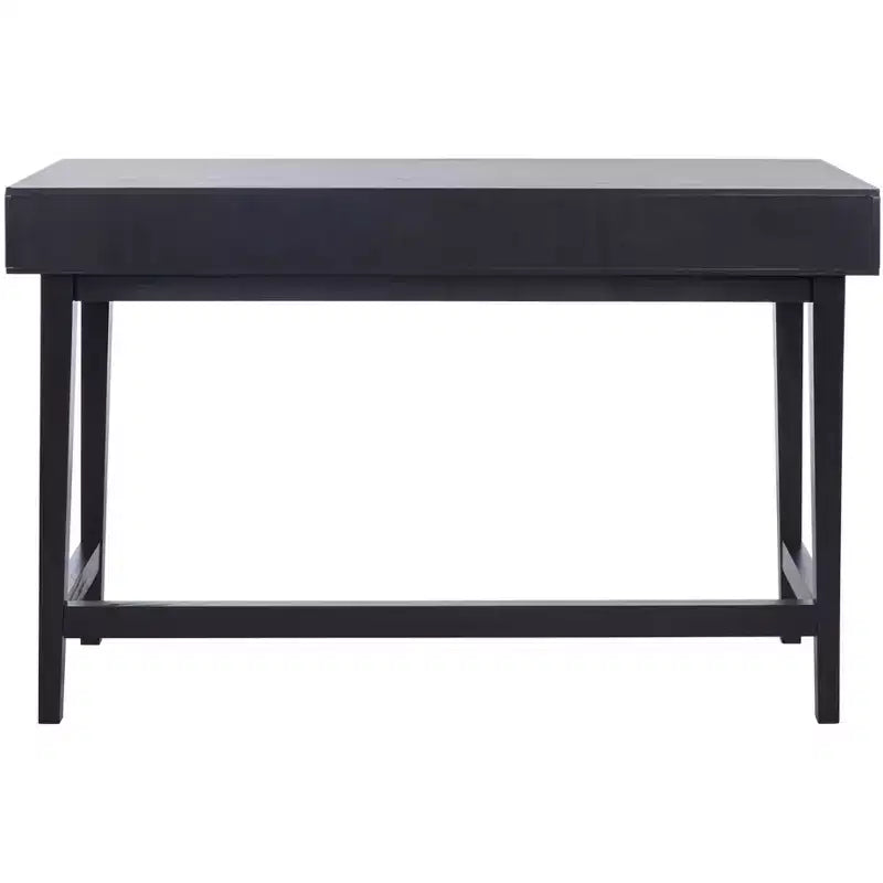 3-Drawer Wood Writing Desk – Brown Finish with Zinc Alloy Handles